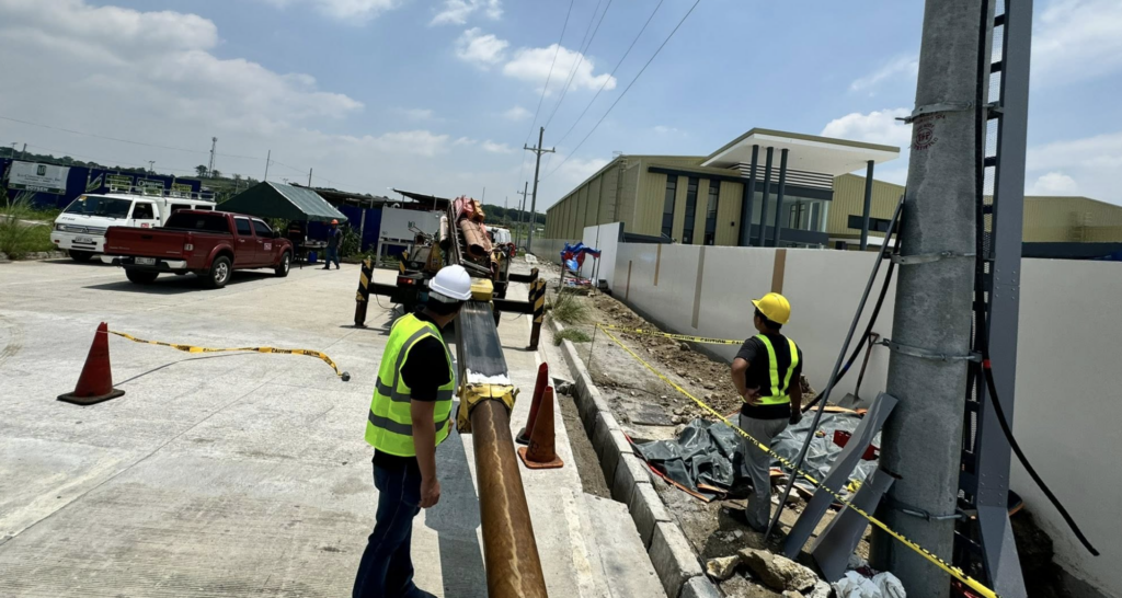 primary metering pole installation