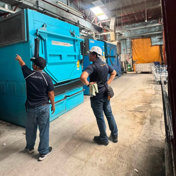 engineers inspect electrical system